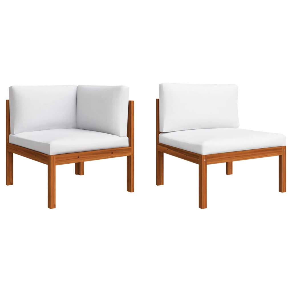 vidaXL 4-Sitzer-Gartensofa mit Kissen Holz Akazie & Seil