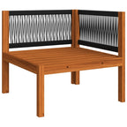 vidaXL 9-tlg. Garten-Lounge-Set mit Kissen Cremefarbenes Holz Akazie & Seil