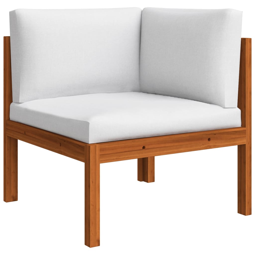 vidaXL 7-teiliges Garten-Lounge-Set mit Kissen Creme 63 x 63 cm