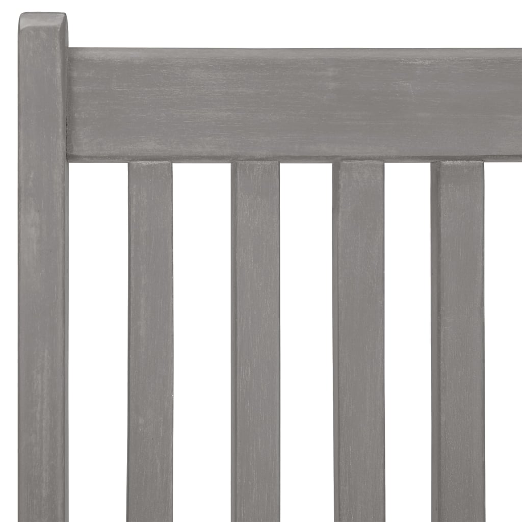 vidaXL 5-tlg. Garten-Essgruppe (150–200) x 100 cm Massivholz Akazie Grau