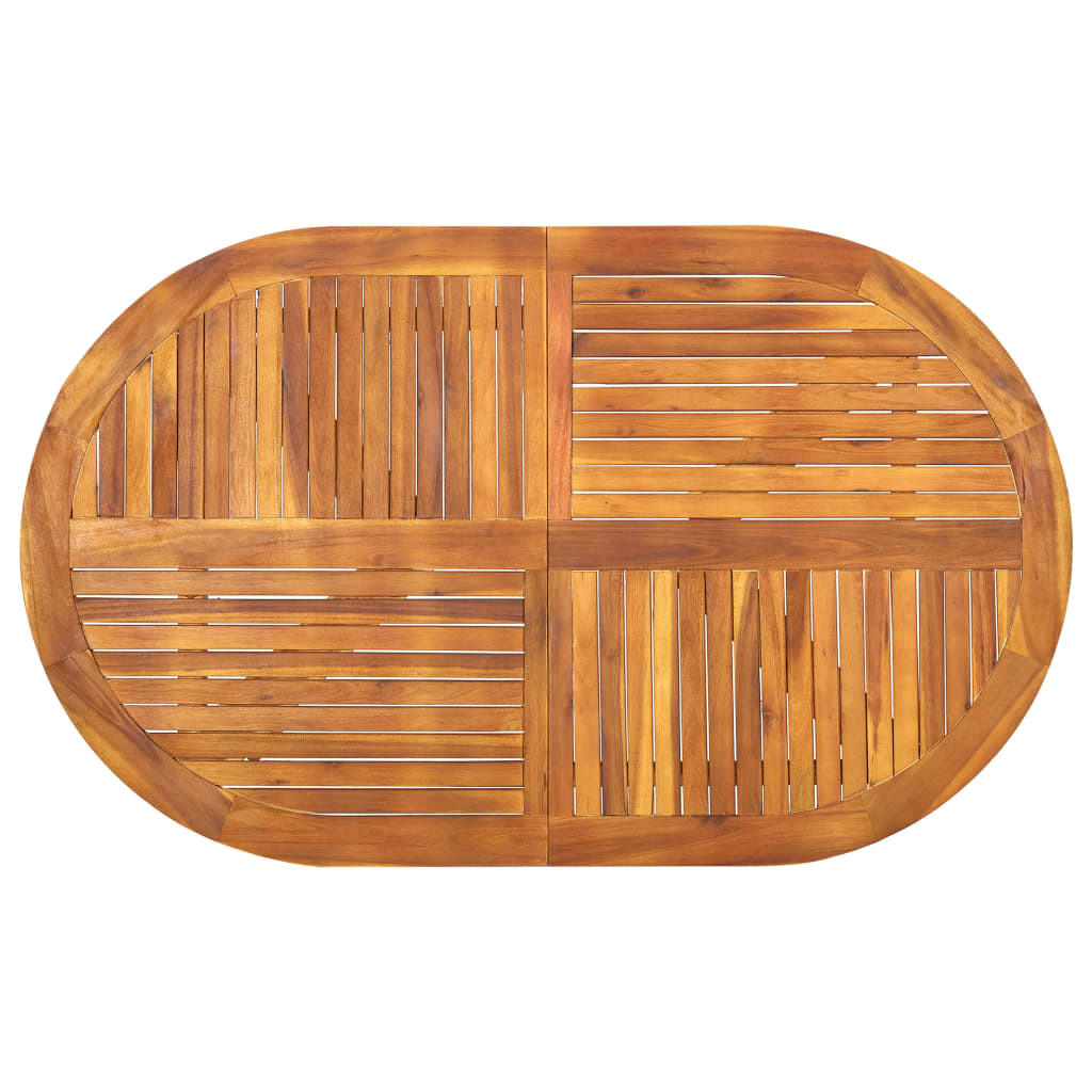 vidaXL 7-teiliges Garten-Ess-Set 150 x 90 cm Massivholz Akazie