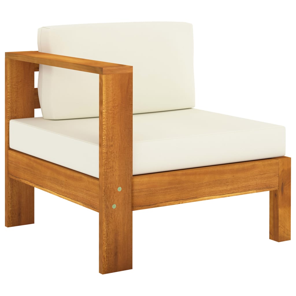vidaXL 7-teiliges Garten-Lounge-Set mit Kissen 100 x 60 cm Akazienholz