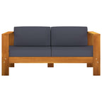 vidaXL 8-tlg. Garten-Lounge-Set mit Dunkelgrauen Auflagen Akazienholz