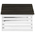 vidaXL Mähroboter-Garage Schwarz und Weiß 78x74x54 cm Tannenholz