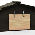 vidaXL Mähroboter-Garage Schwarz und Weiß 78x74x54 cm Tannenholz