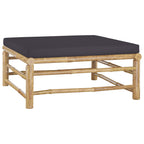 vidaXL 7-tlg. Garten-Lounge-Set mit Dunkelgrauen Kissen Bambus