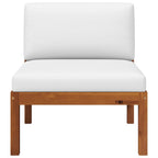 vidaXL Garten-Mittelsofa mit Kissen Holz Akazie & Seil
