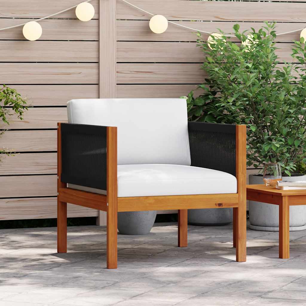 vidaXL Gartenstuhl mit Kissen Akazie Massivholz