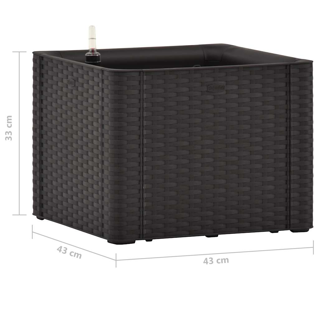 vidaXL Garten-Hochbeet Selbstbewässerungssystem Anthrazit 43x43x33 cm