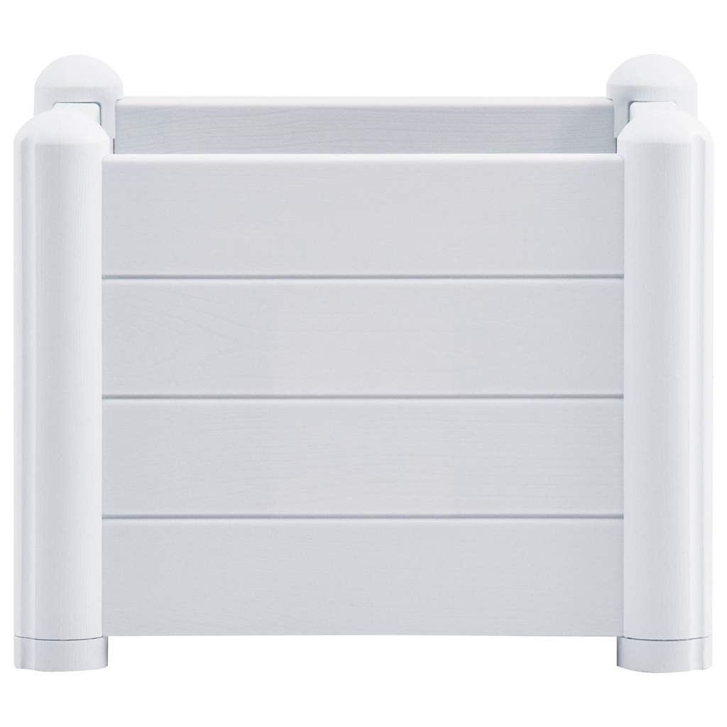 vidaXL Garten-Hochbeet PP Weiß 43x43x35 cm