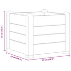 vidaXL Garten-Hochbeet PP Weiß 43x43x35 cm
