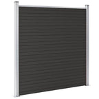 vidaXL Zaunelement WPC 180x186 cm Schwarz