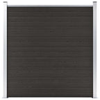 vidaXL Zaunelement WPC 180x186 cm Schwarz
