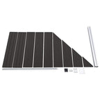 vidaXL Zaunelement WPC 95x(105-180) cm Schwarz