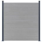 vidaXL Zaunpfosten 2 Stk. Dunkelgrau 185 cm Aluminium
