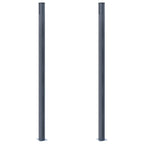 vidaXL Zaunpfosten 2 Stk. Dunkelgrau 185 cm Aluminium