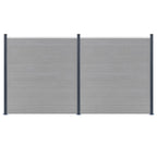 vidaXL Zaunpfosten 3 Stk. Dunkelgrau 185 cm Aluminium