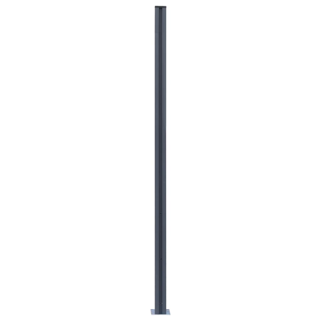 vidaXL Zaunpfosten 3 Stk. Dunkelgrau 185 cm Aluminium