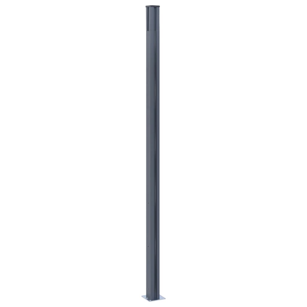 vidaXL Zaunpfosten 3 Stk. Dunkelgrau 185 cm Aluminium