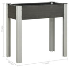 vidaXL Garten-Hochbeet 75x40x75 cm WPC Grau
