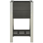 vidaXL Garten-Hochbeet mit Ablage 50x50x90 cm WPC Grau