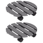 vidaXL Pflanzenroller 2 Stk. Grau Ø30x7,5 cm WPC