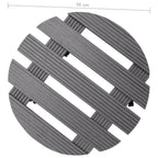 vidaXL Pflanzenroller 2 Stk. Grau Ø30x7,5 cm WPC