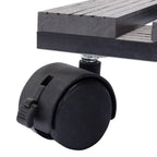 vidaXL Pflanzenroller 2 Stk. Grau 30x30x7,5 cm WPC