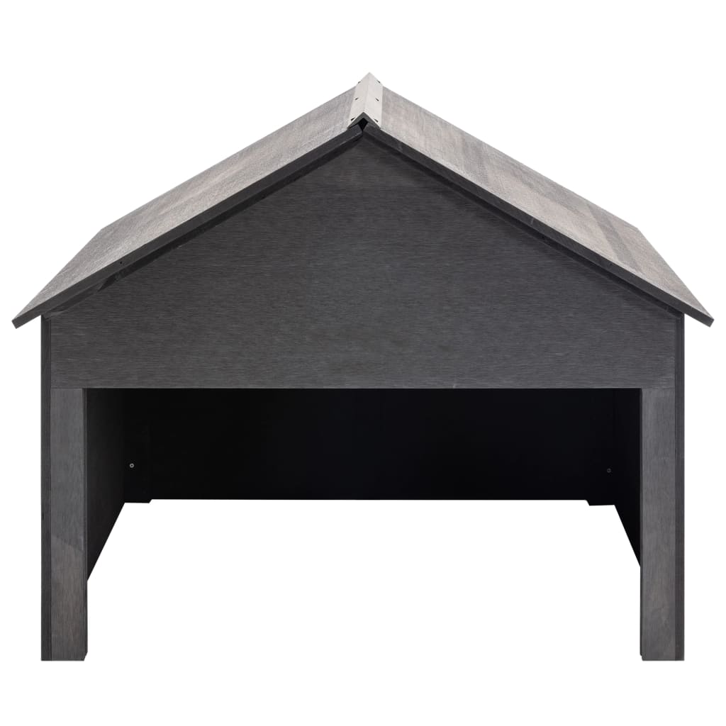vidaXL Rasenmäher Garage Grau 80x80x70 cm WPC