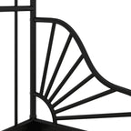 vidaXL Ausziehbett Schwarz Metall 80x130/200 cm