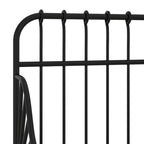 vidaXL Ausziehbett Schwarz Metall 80x130/200 cm