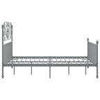 vidaXL Bettgestell ohne Matratze Grau Metall 140×200 cm