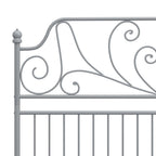 vidaXL Bettgestell ohne Matratze Grau Metall 140×200 cm