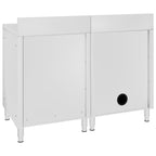 vidaXL Gastro-Spülenunterschrank Edelstahl