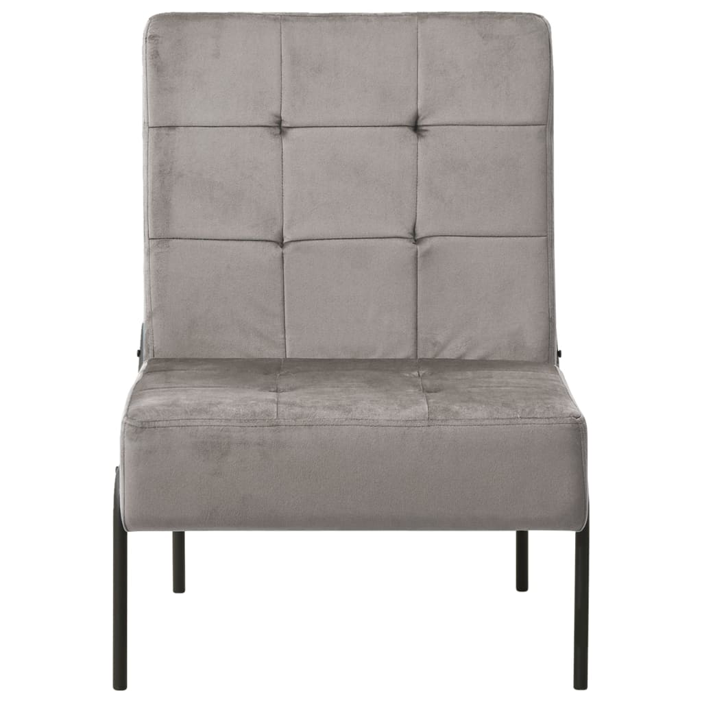 vidaXL Relaxstuhl 65x79x87 cm Hellgrau Samt