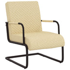 vidaXL Freischwinger Creme Kunstleder