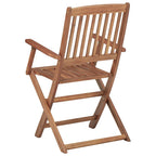 vidaXL Klappbare Gartenstühle 2 Stk. Massivholz Akazie