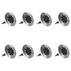 vidaXL Solar-Bodenleuchten 8 Stk. LED RGB-Lichtfarbe