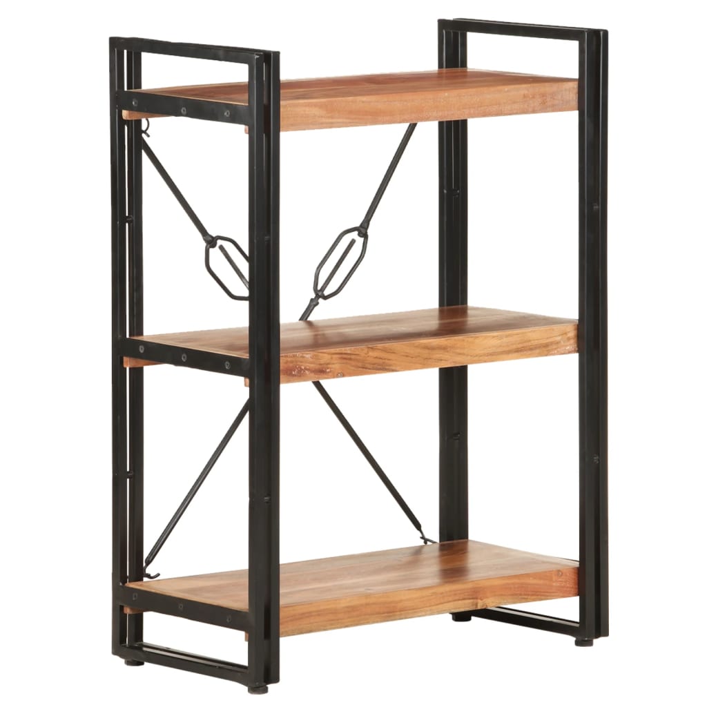 vidaXL Bücherregal 3 Fächer 40x30x80 cm Akazie Massivholz