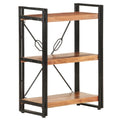vidaXL Bücherregal 3 Fächer 40x30x80 cm Akazie Massivholz