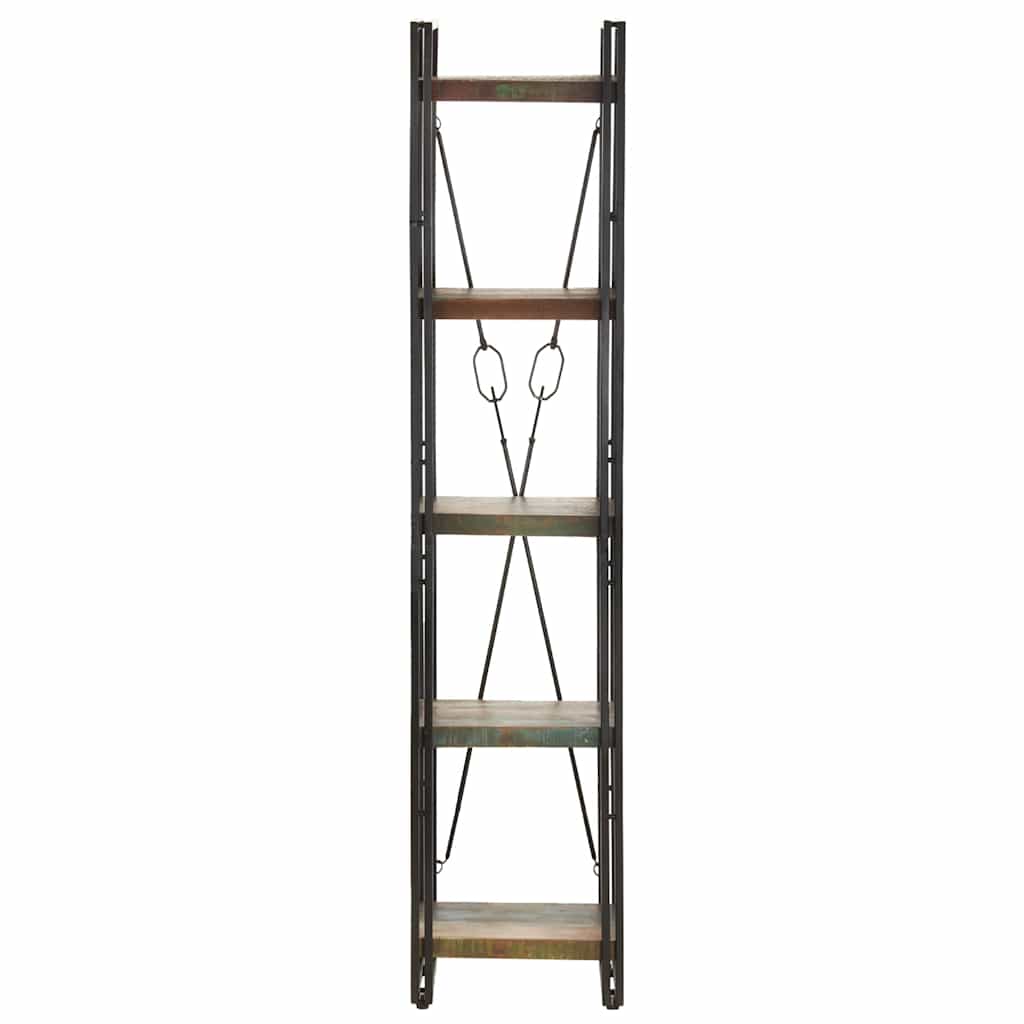 vidaXL Bücherregal 5 Fächer 40x30x180 cm Altholz Massiv