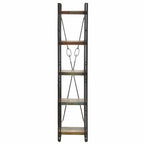 vidaXL Bücherregal 5 Fächer 40x30x180 cm Altholz Massiv