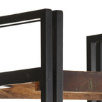 vidaXL Bücherregal 5 Fächer 40x30x180 cm Altholz Massiv