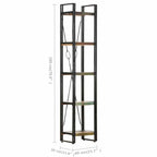 vidaXL Bücherregal 5 Fächer 40x30x180 cm Altholz Massiv