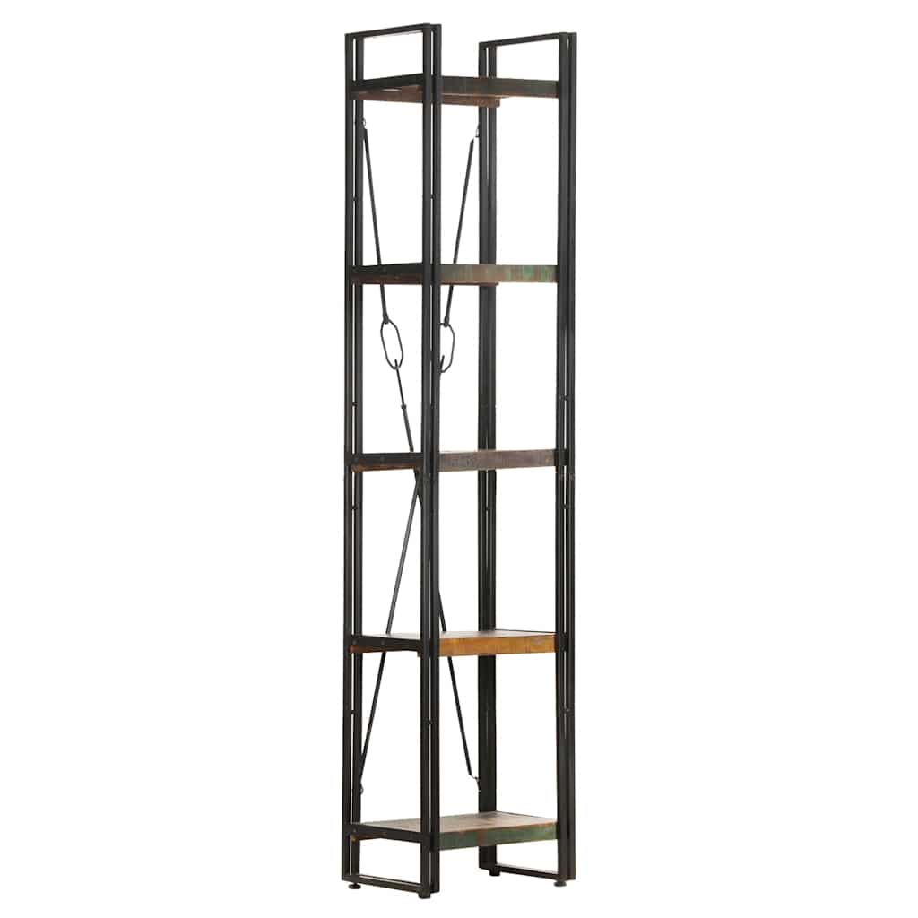 vidaXL Bücherregal 5 Fächer 40x30x180 cm Altholz Massiv