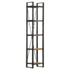 vidaXL Bücherregal 5 Fächer 40x30x180 cm Altholz Massiv