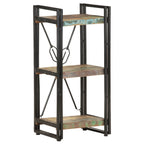 vidaXL Bücherregal 3 Fächer 40x30x80 cm Altholz Massiv