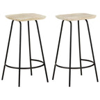 vidaXL Barhocker 2 Stk. Mango Massivholz