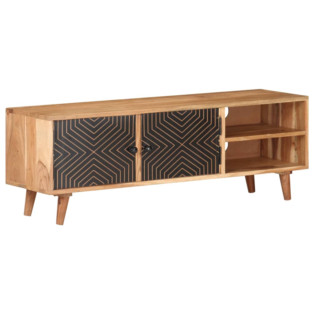 vidaXL TV-Schrank 115x30x39 cm Massivholz Akazie