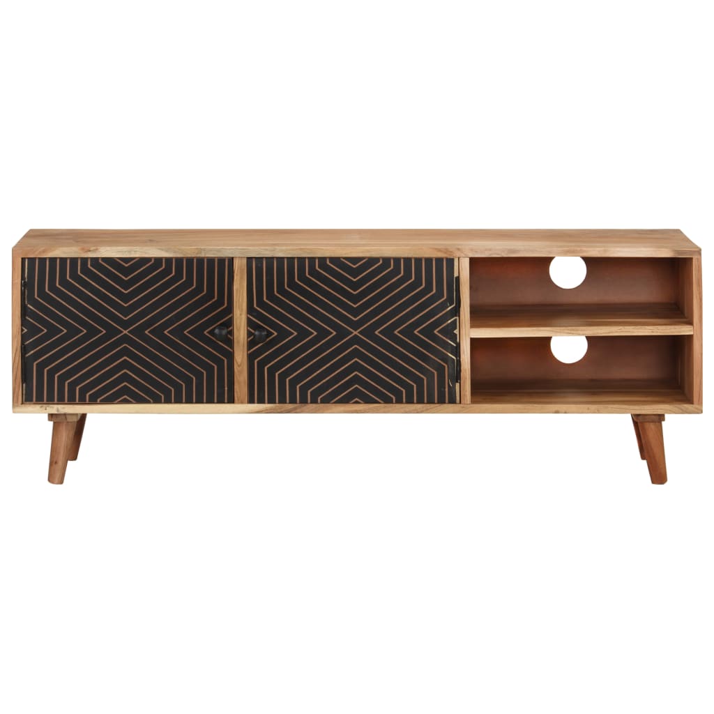 vidaXL TV-Schrank 115x30x39 cm Massivholz Akazie